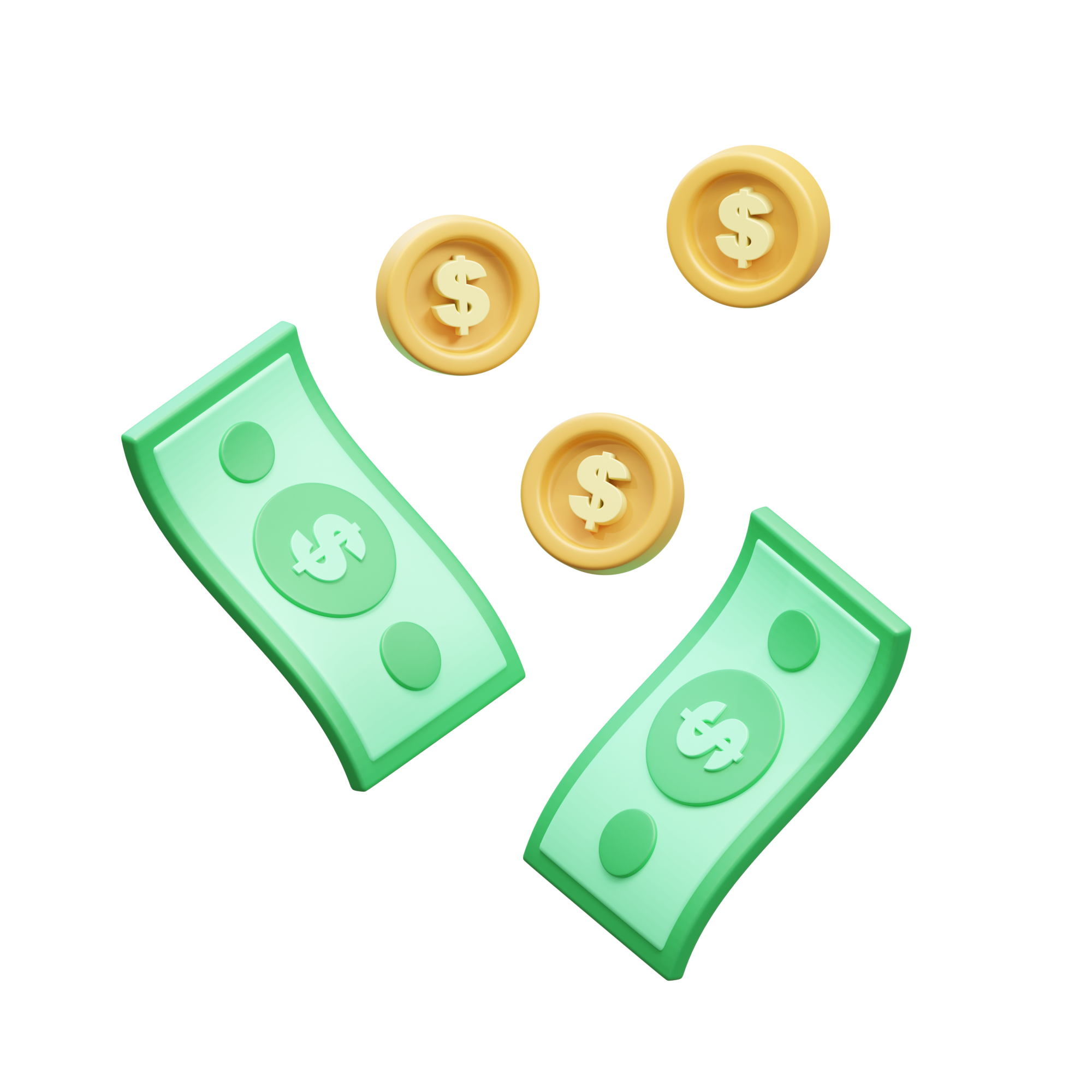 An icon of paper money and coins.