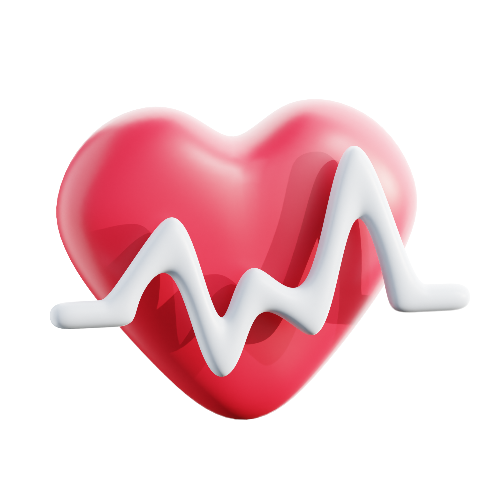 An icon of a heart with a pulse meter hovering in front of it.